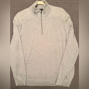 Banana Republic Light Gray Zip-Up Sweater